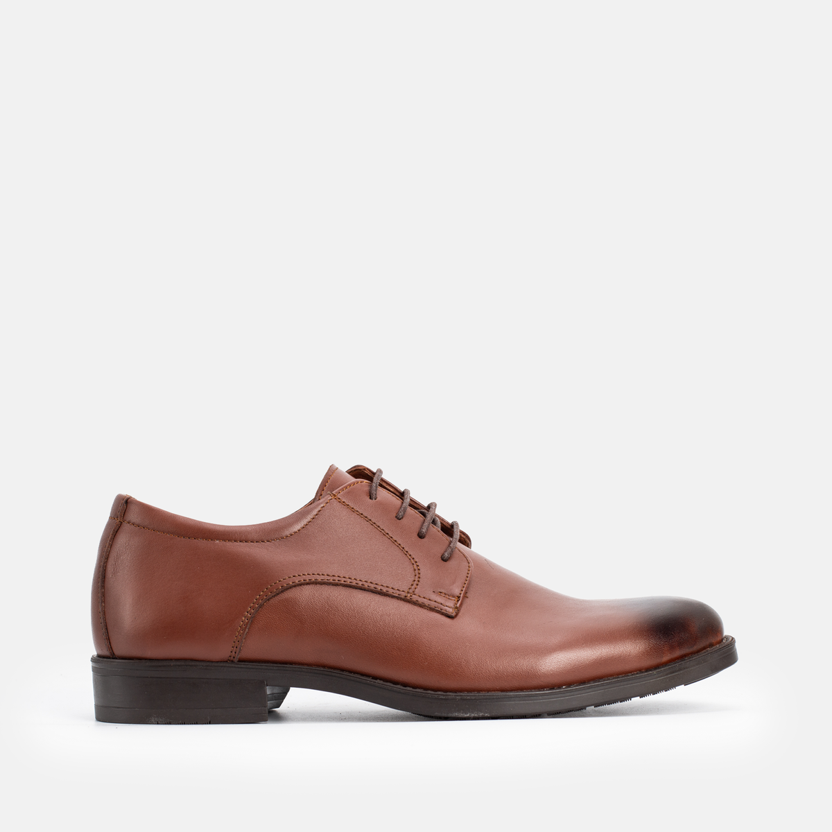 Chaussure en Cuir Tabac-067