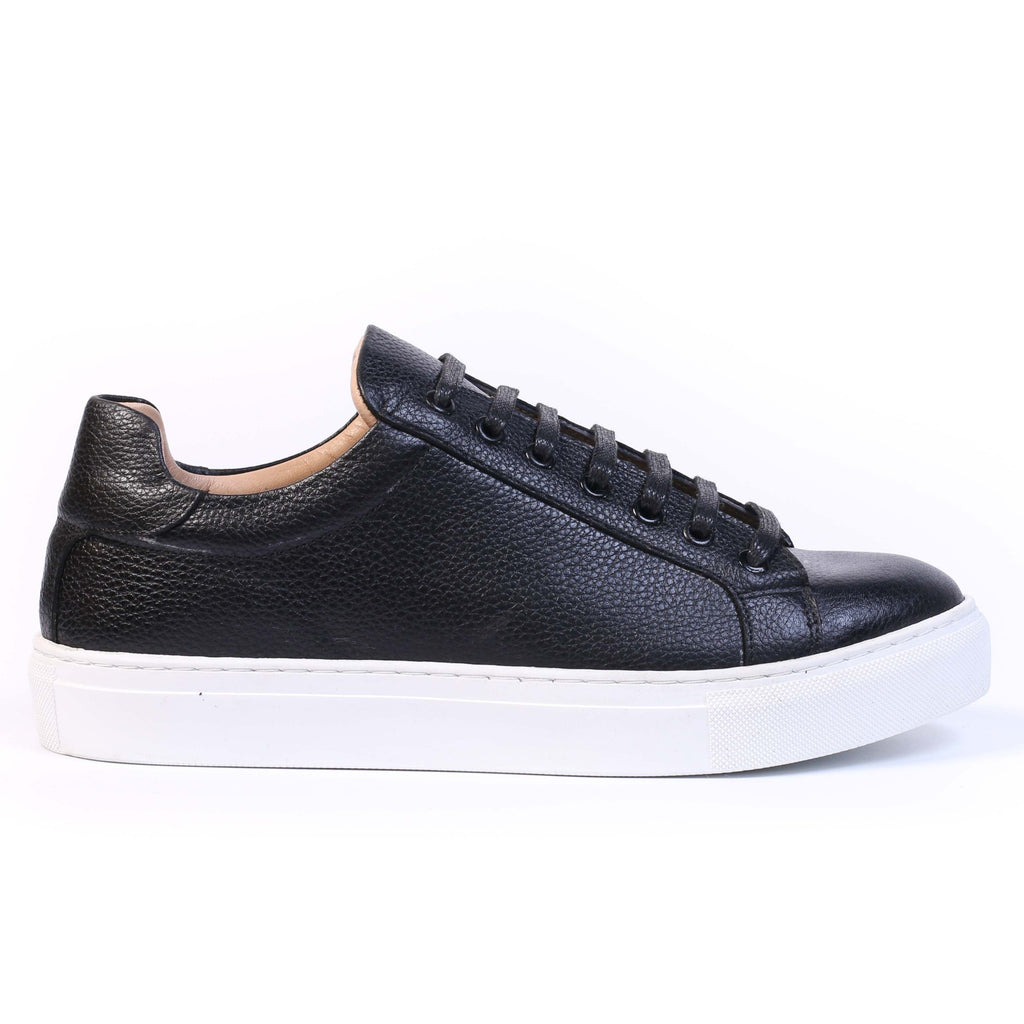 BASKET EN CUIR NOIR 073