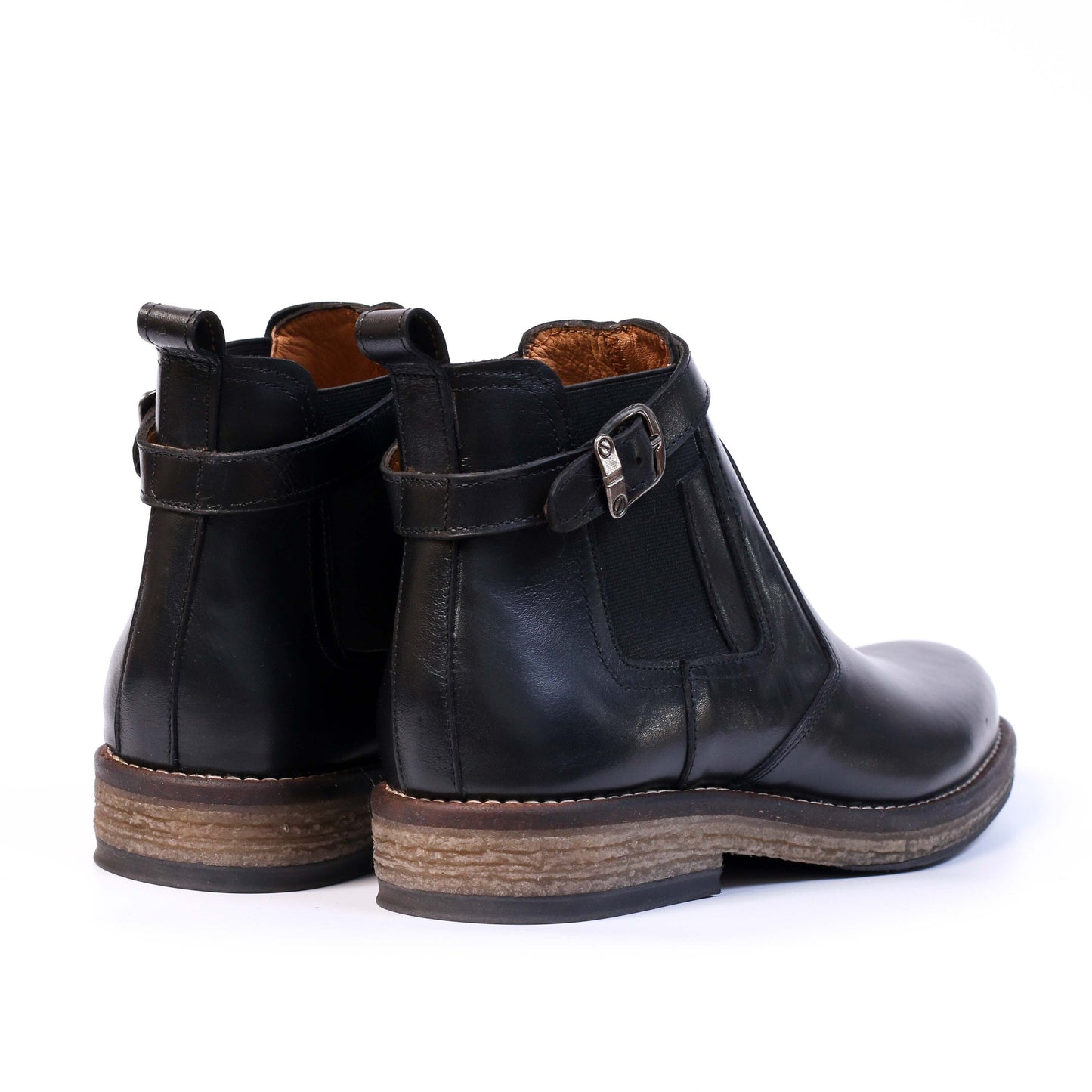 Bottine En cuir Noir-071