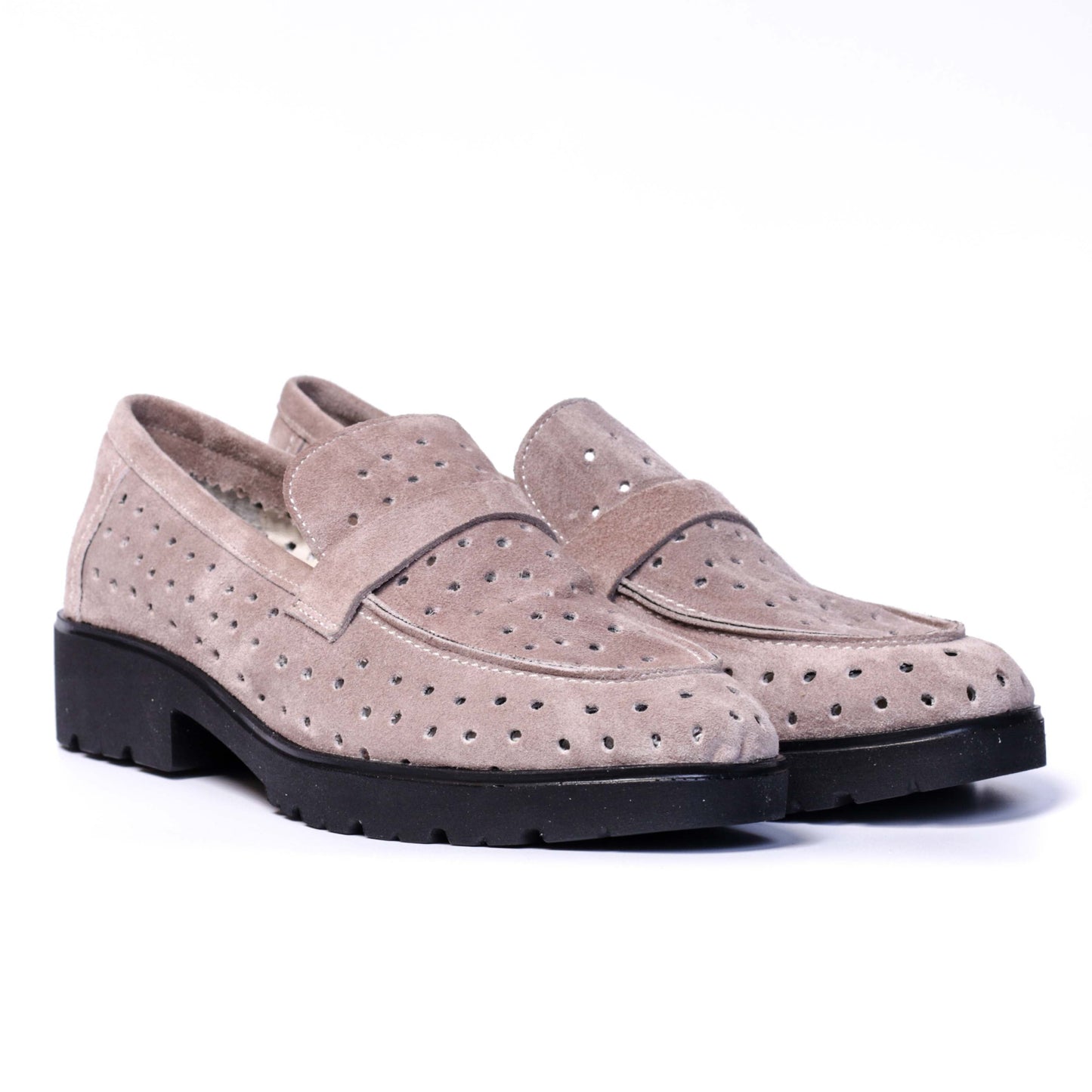 COLLEGE EN DAIM TAUPE 0181