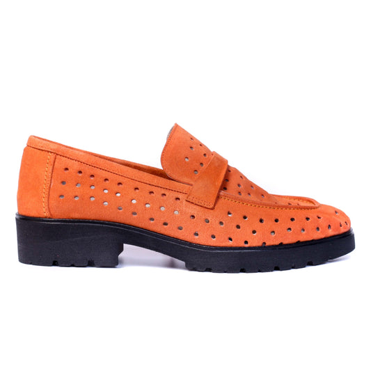 COLLEGE EN DAIM ORANGE 0181