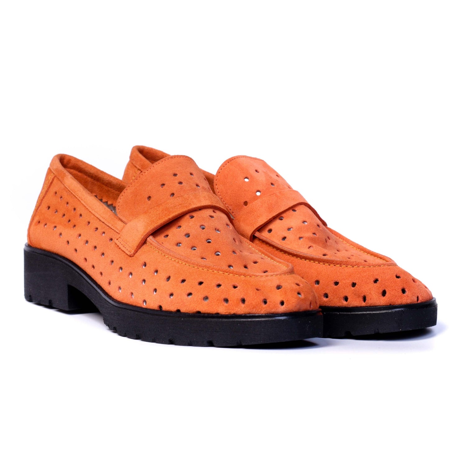 COLLEGE EN DAIM ORANGE 0181