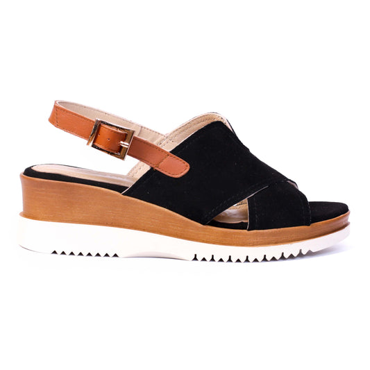 165 SANDALES EN DAIM NOIR