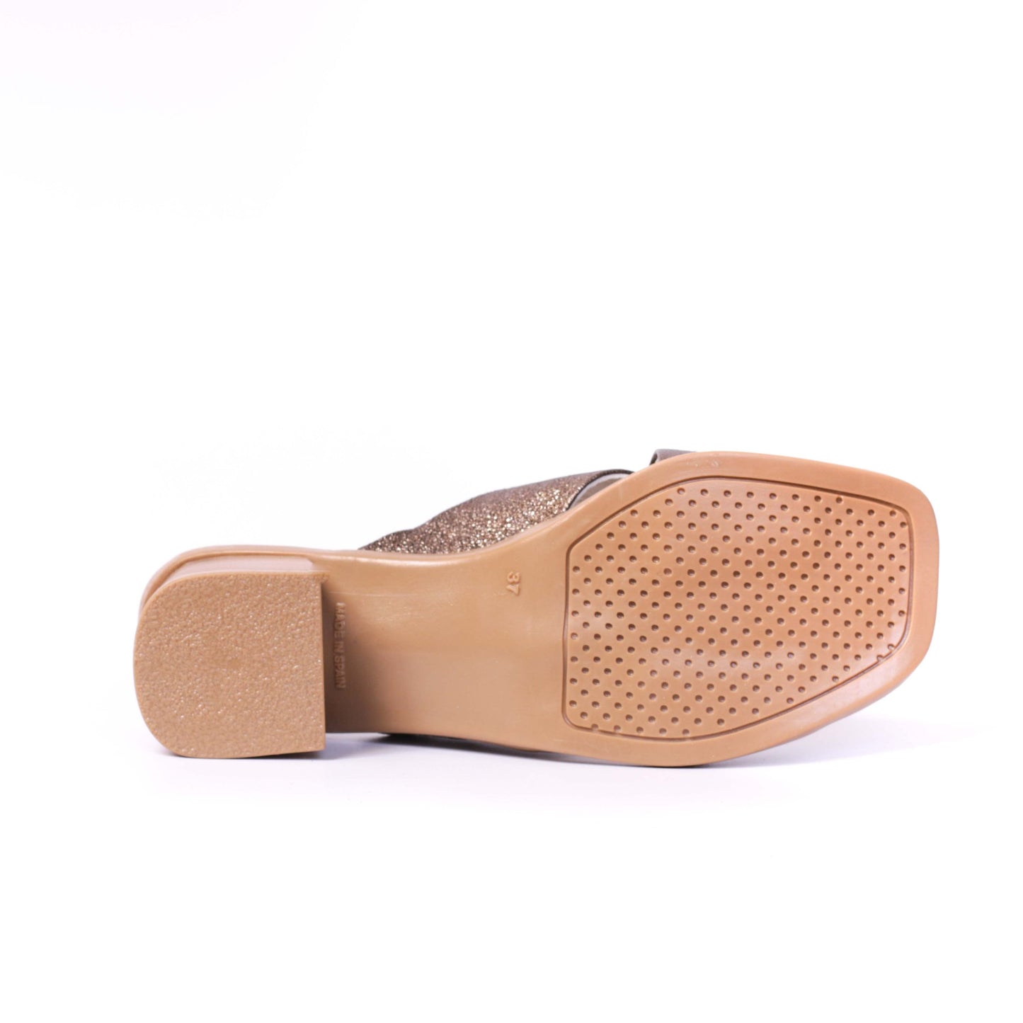 149 SANDALES EN CUIR BRONZE Grainé