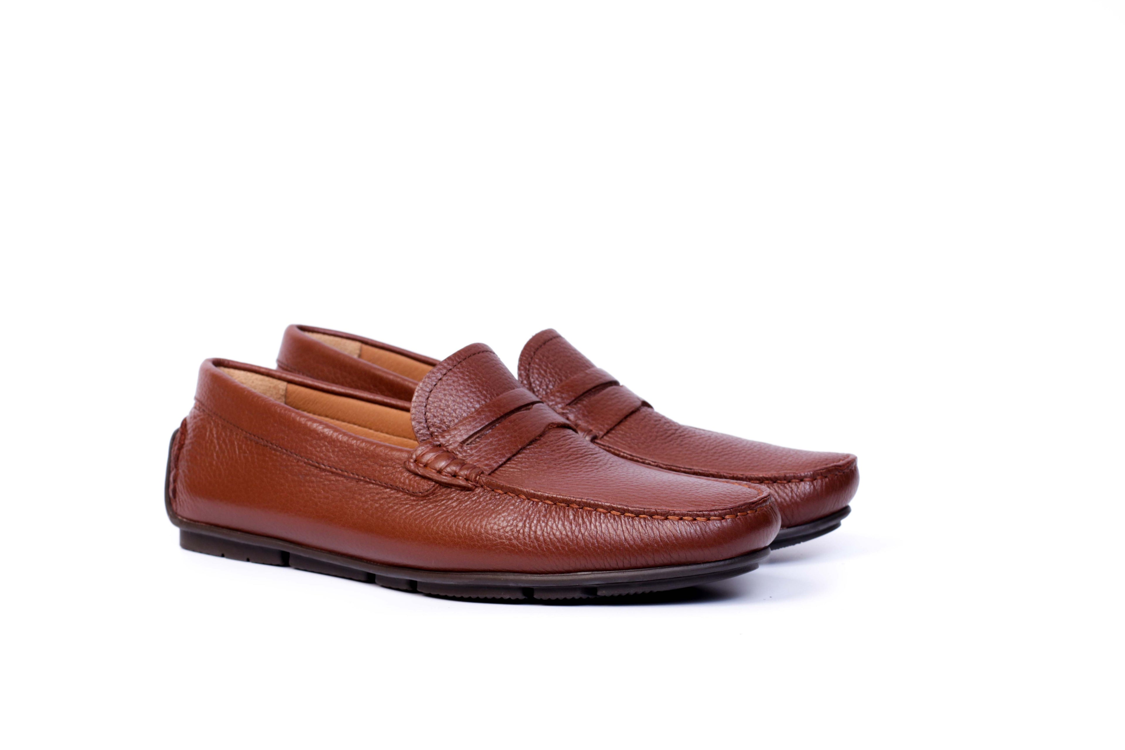 203 Mocassin en cuir Marron