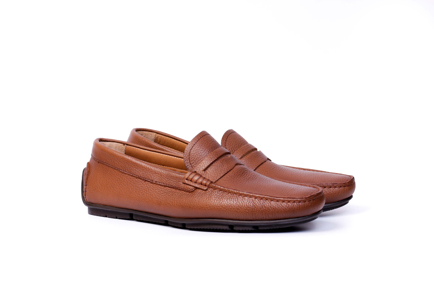 203 Mocassin en cuir Tabac