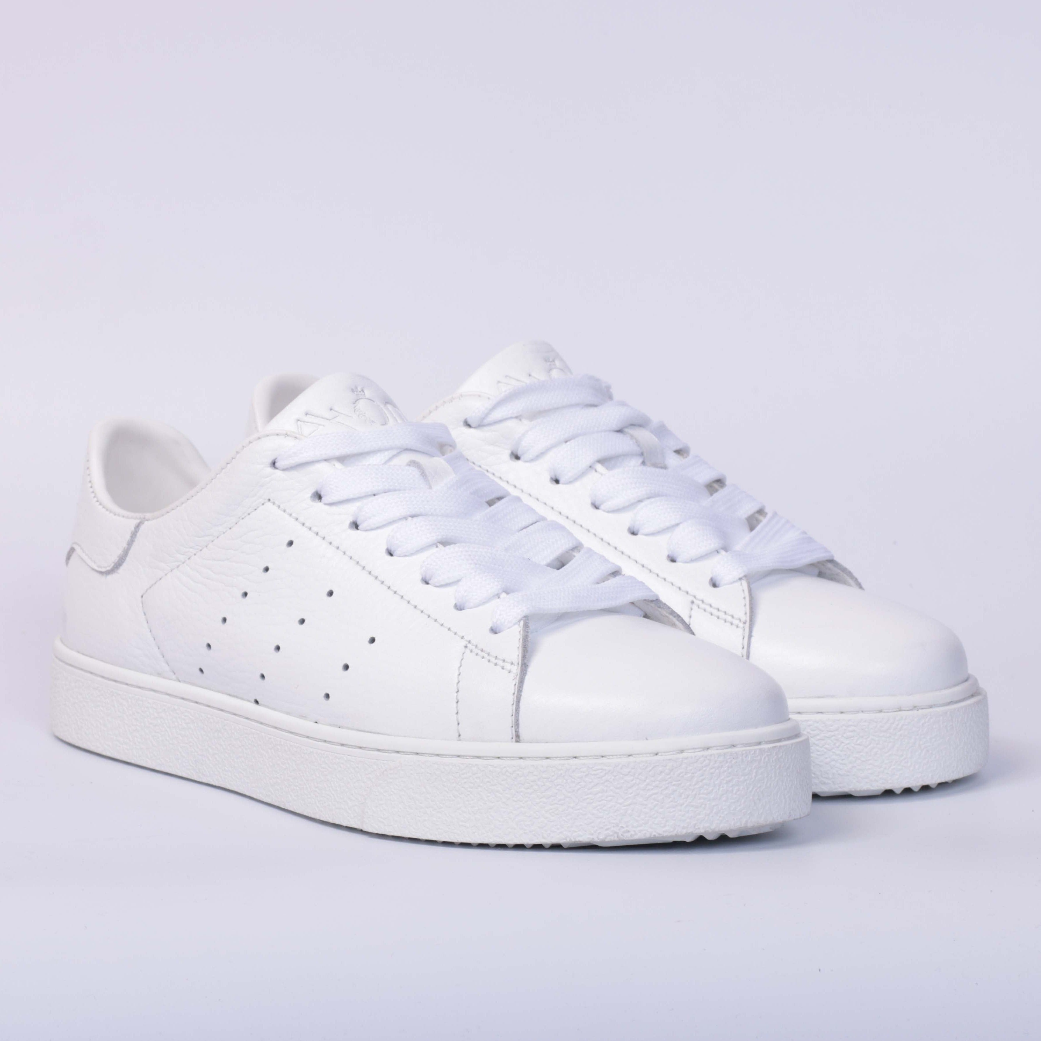 739H Baskets en cuir Blanc
