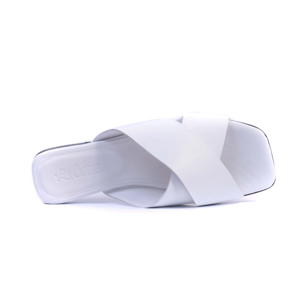 973 Sandales en Cuir Blanc