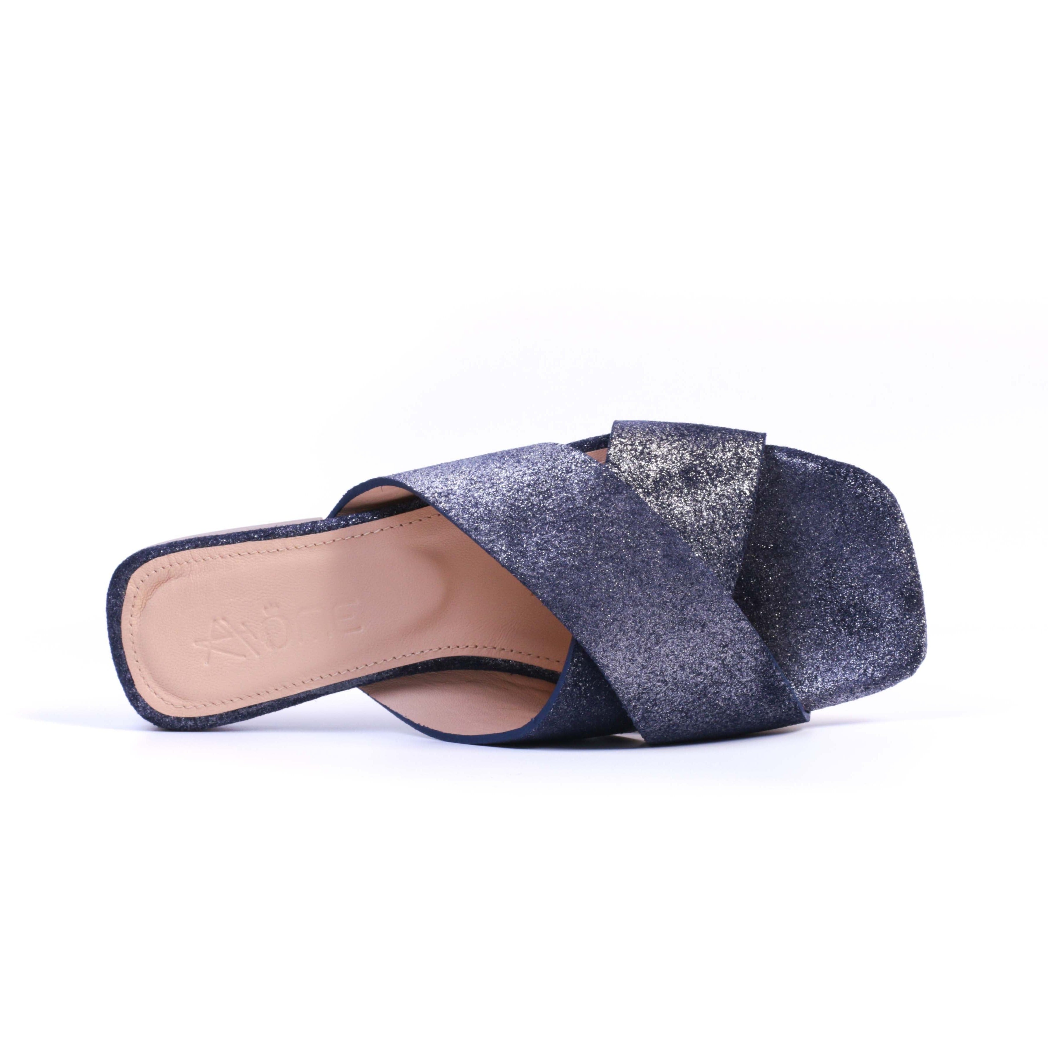 973 Sandales en Daim Bleu marine
