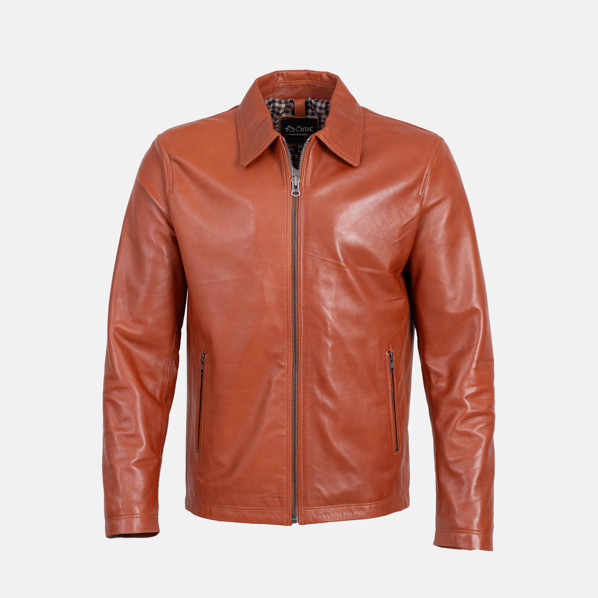 Leonardo - Blouson en cuir Camel
