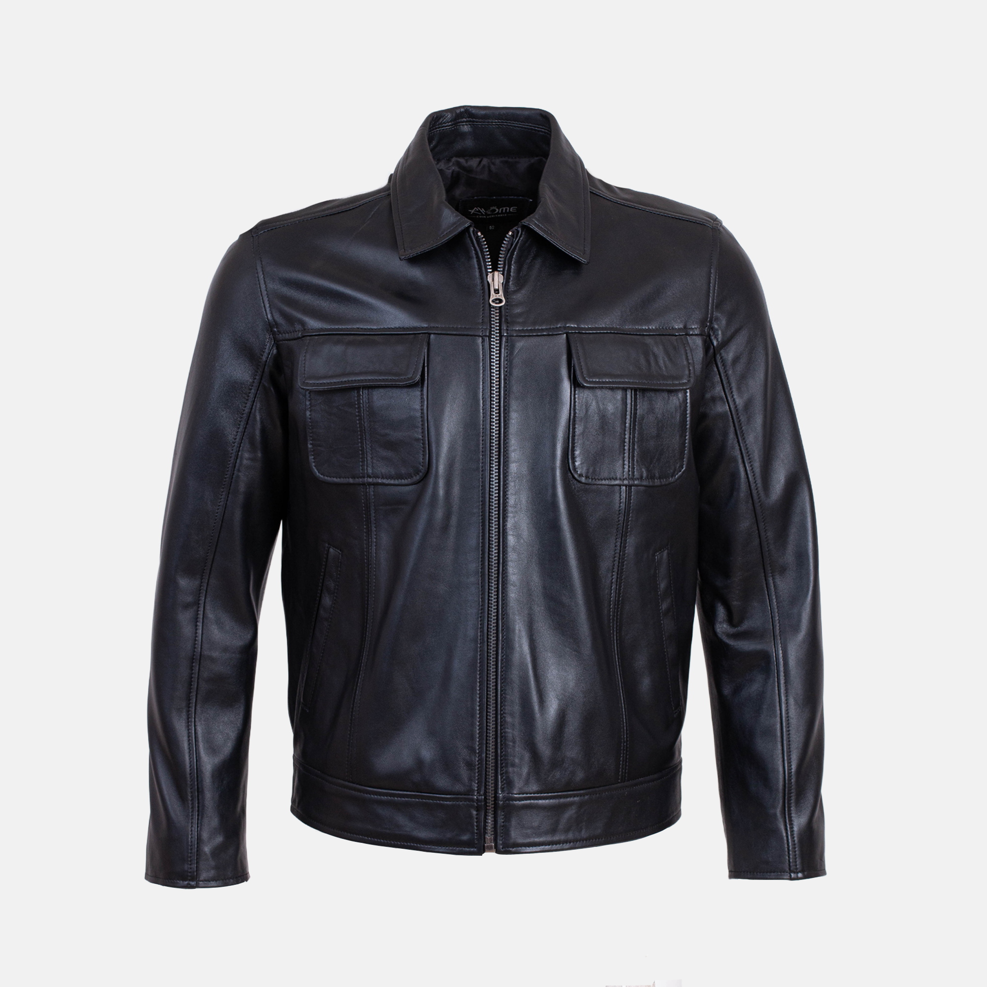 ROME - Blouson en cuir Noir