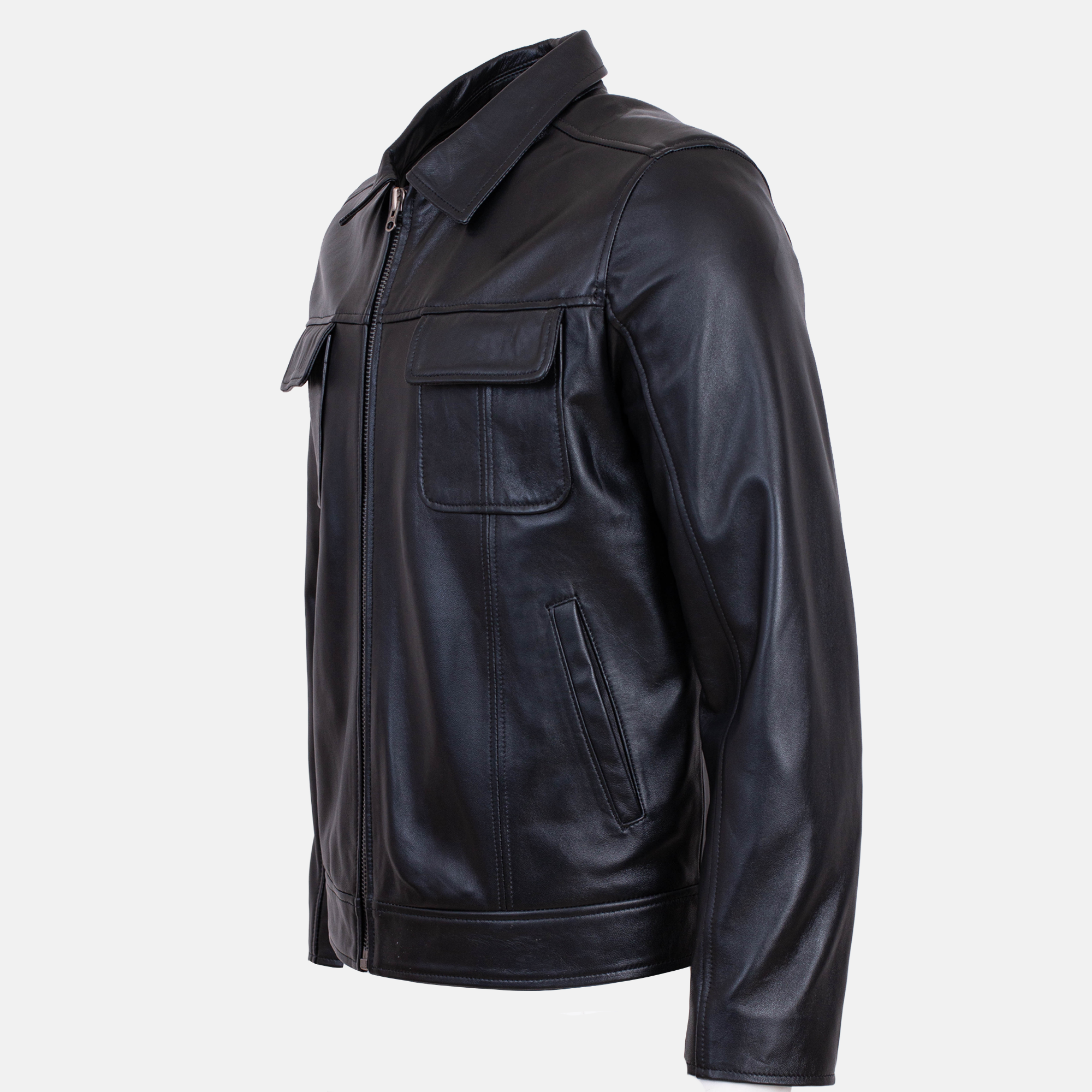 ROME - Blouson en cuir Noir