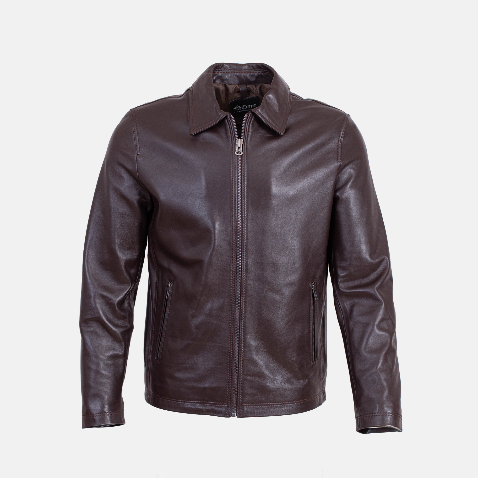 Leonardo - Blouson en cuir Marron