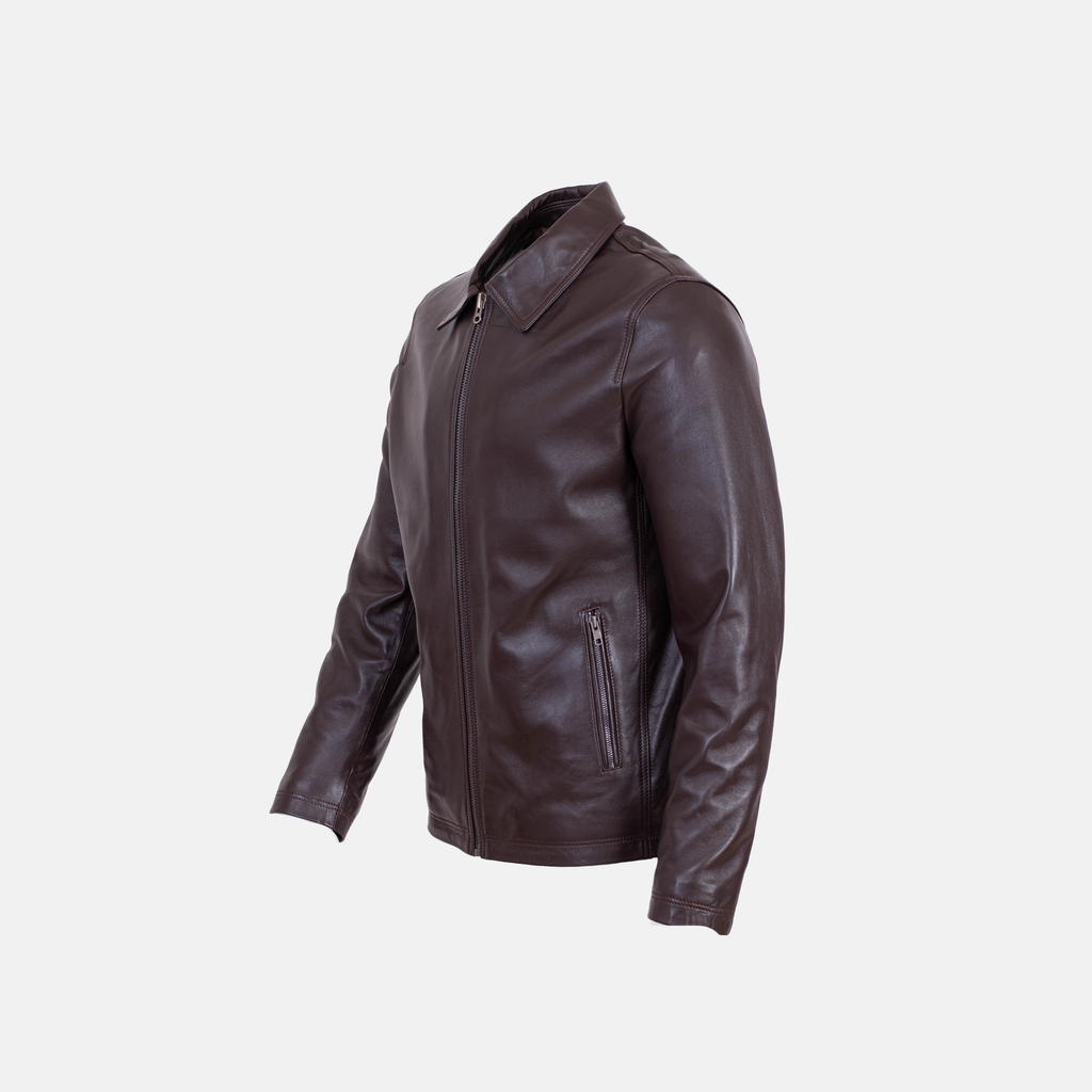 Leonardo - Blouson en cuir Marron
