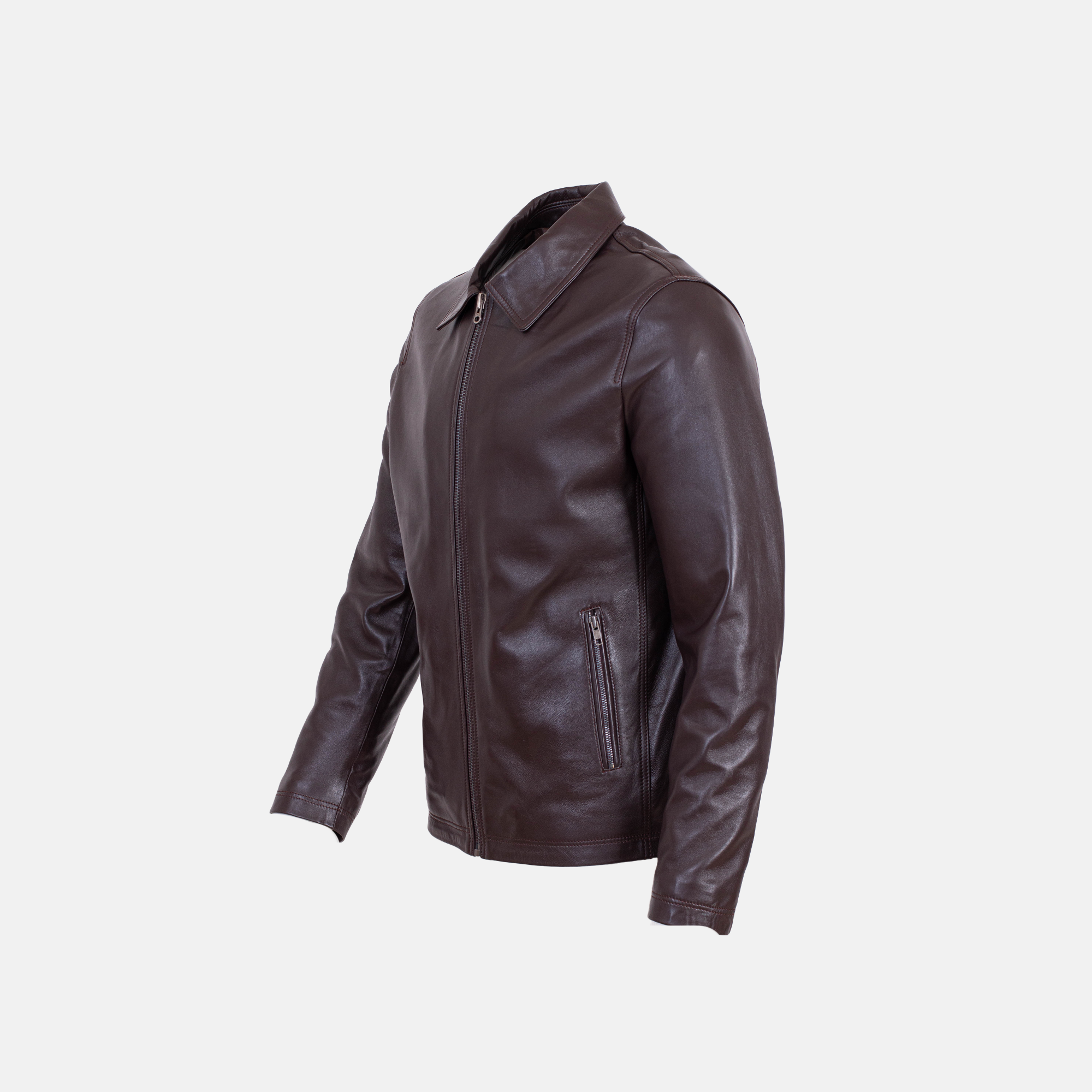 Leonardo - Blouson en cuir Marron