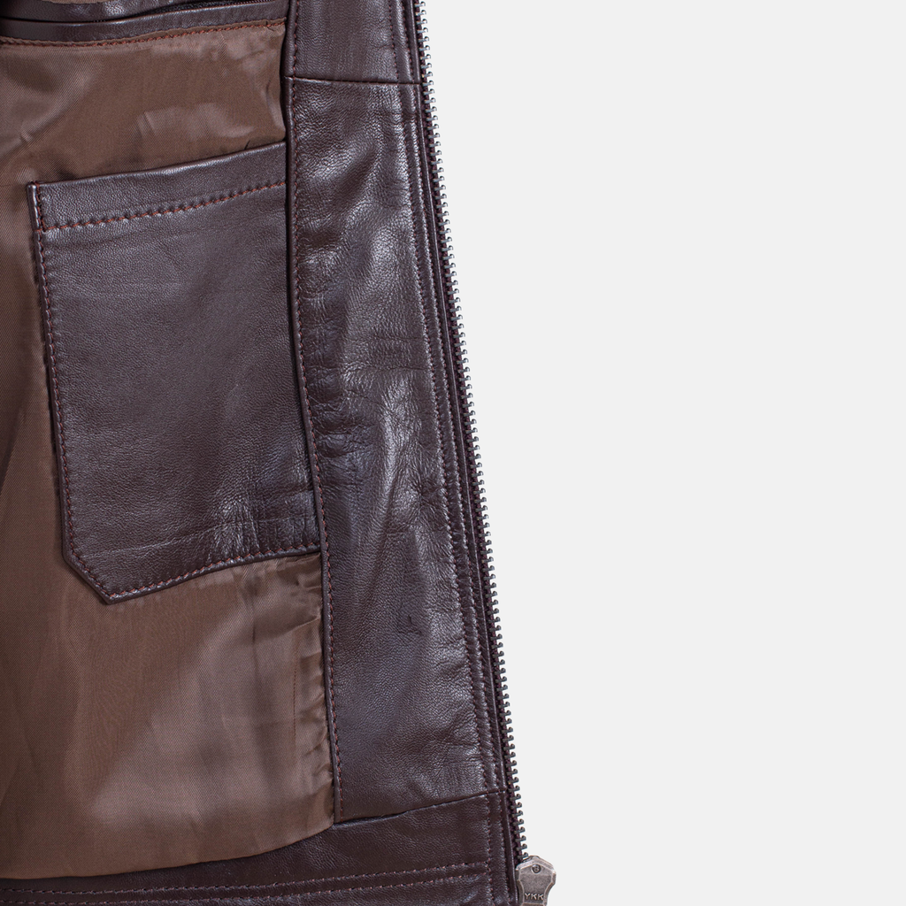 Leonardo - Blouson en cuir Marron