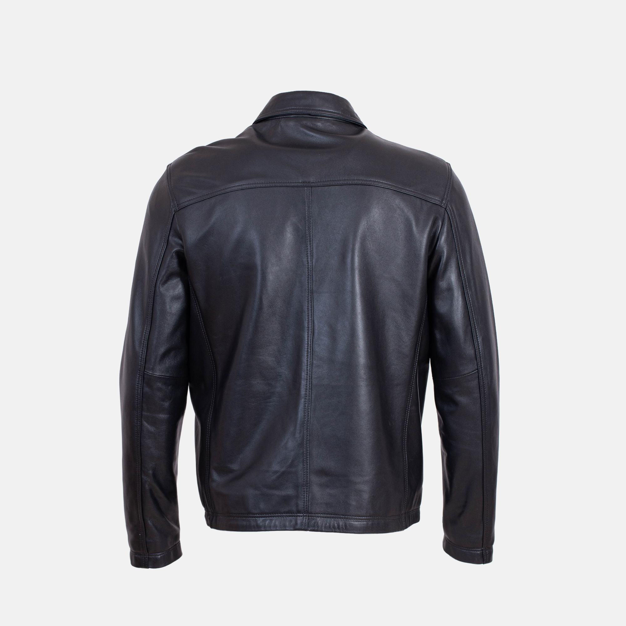 Leonardo - Blouson en cuir noir