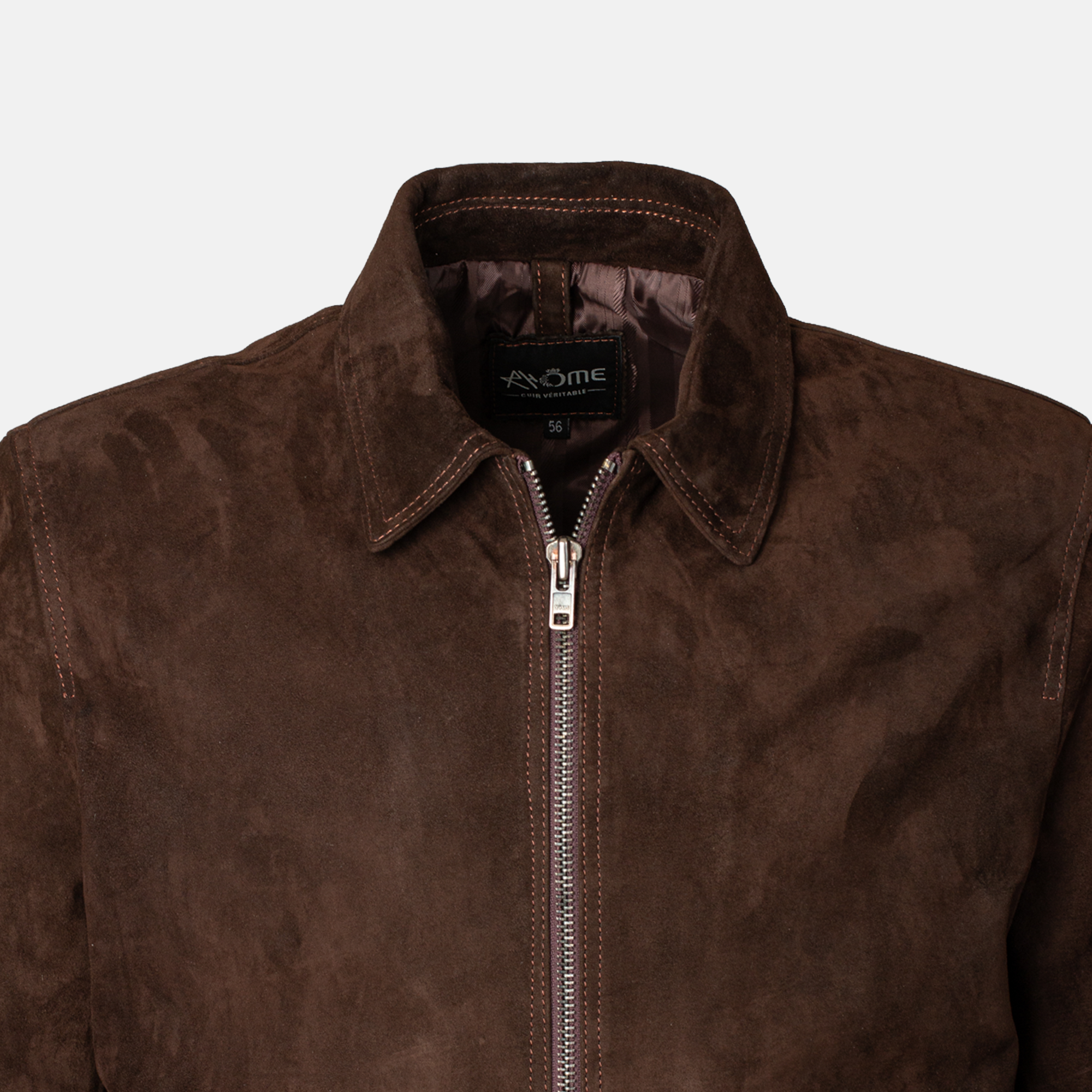 Leonardo - Blouson en daim Marrom