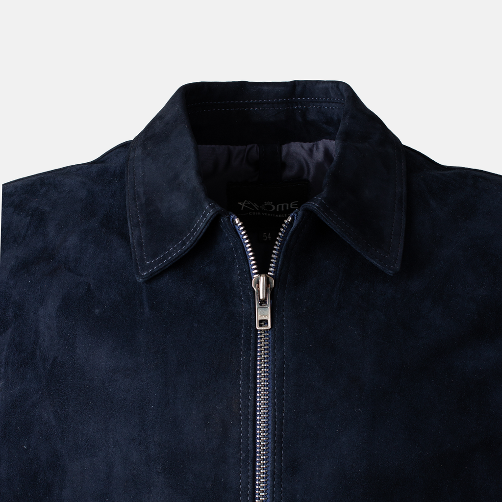 Leonardo - Blouson en daim Bleu