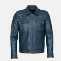 ROME - Blouson en cuir  Bleu