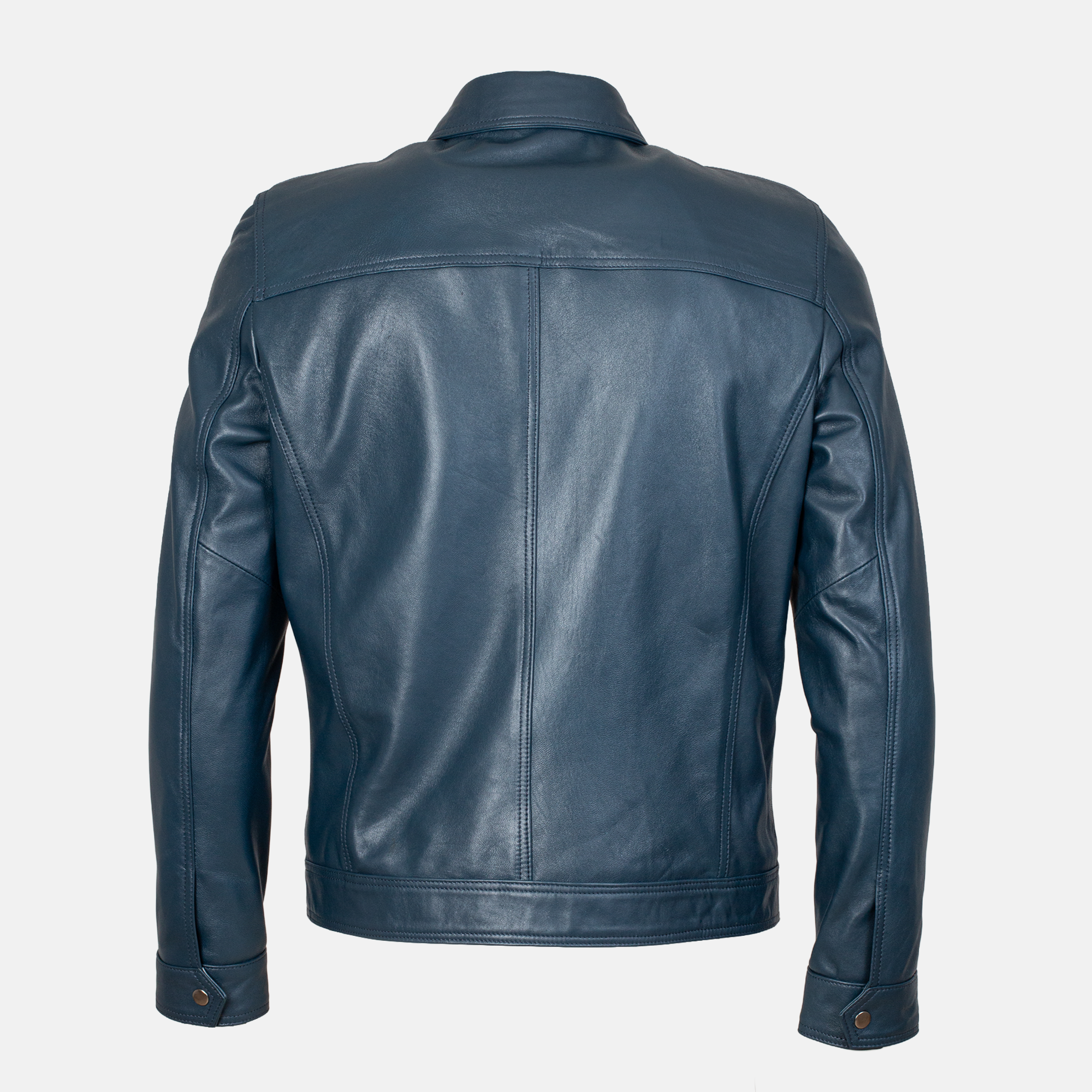 ROME - Blouson en cuir  Bleu
