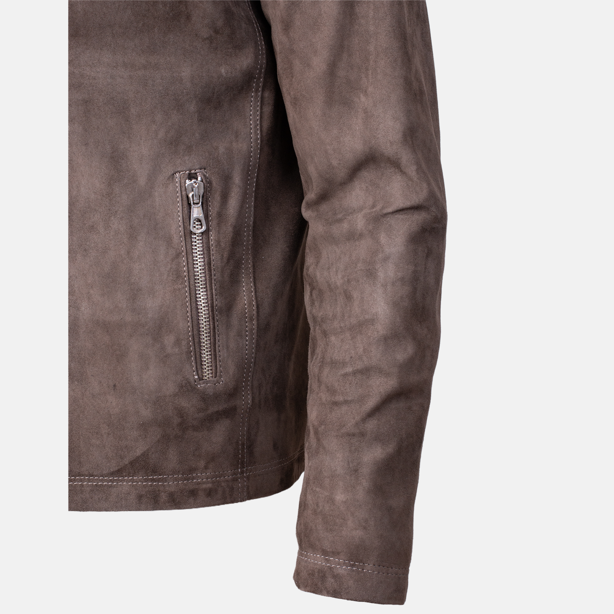 Leonardo - Blouson en daim Taupe