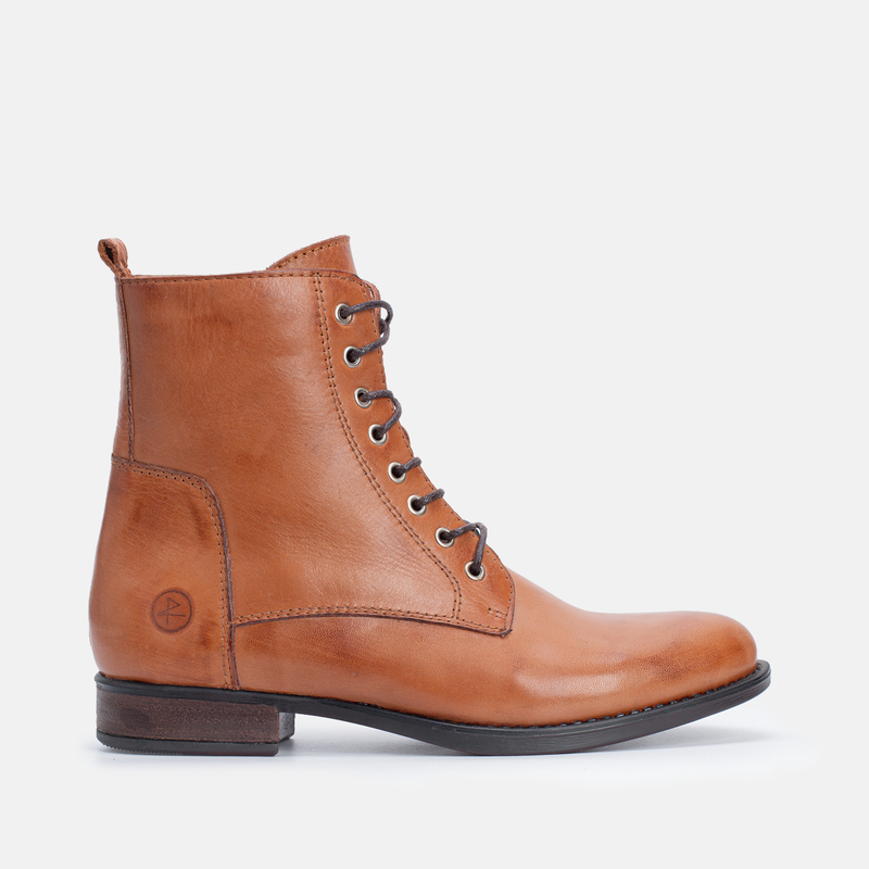 Bottine en cuir Tabac-207