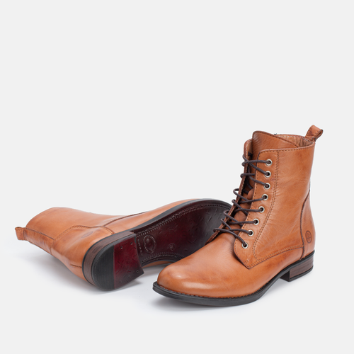 Bottine en cuir Tabac-207