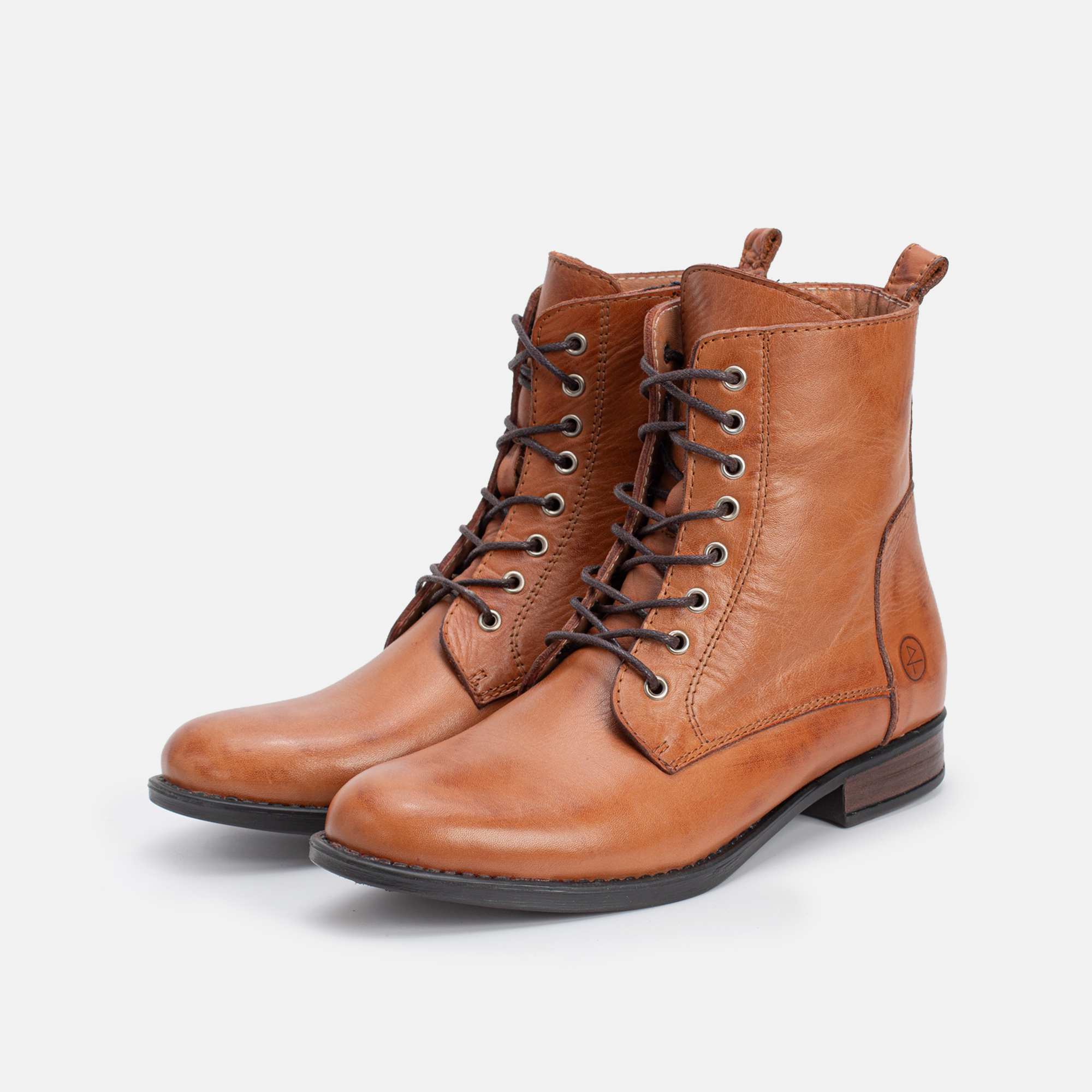 Bottine en cuir Tabac-207