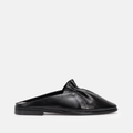 Belgha en cuir noir
