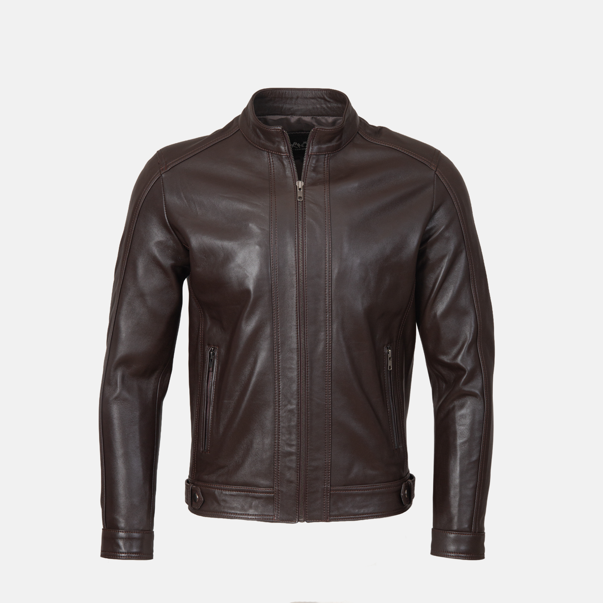 Blouson en cuir  Marron 1212