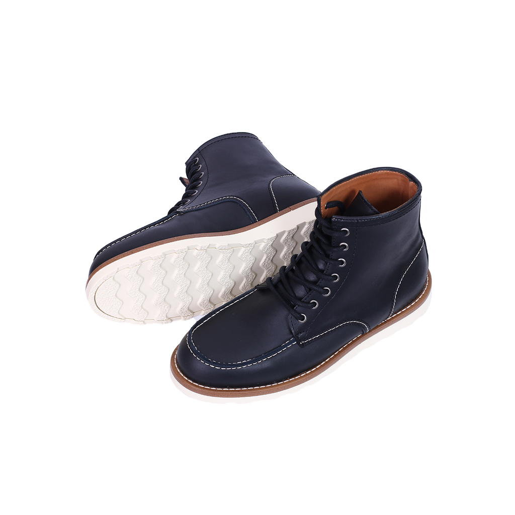 Classic Moc Toe en Cuir Noir