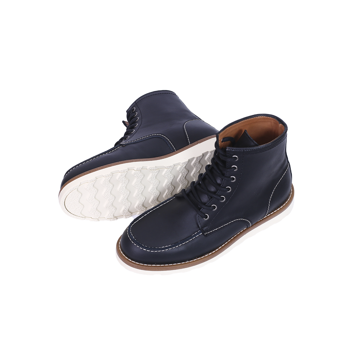 Classic Moc Toe en Cuir Noir