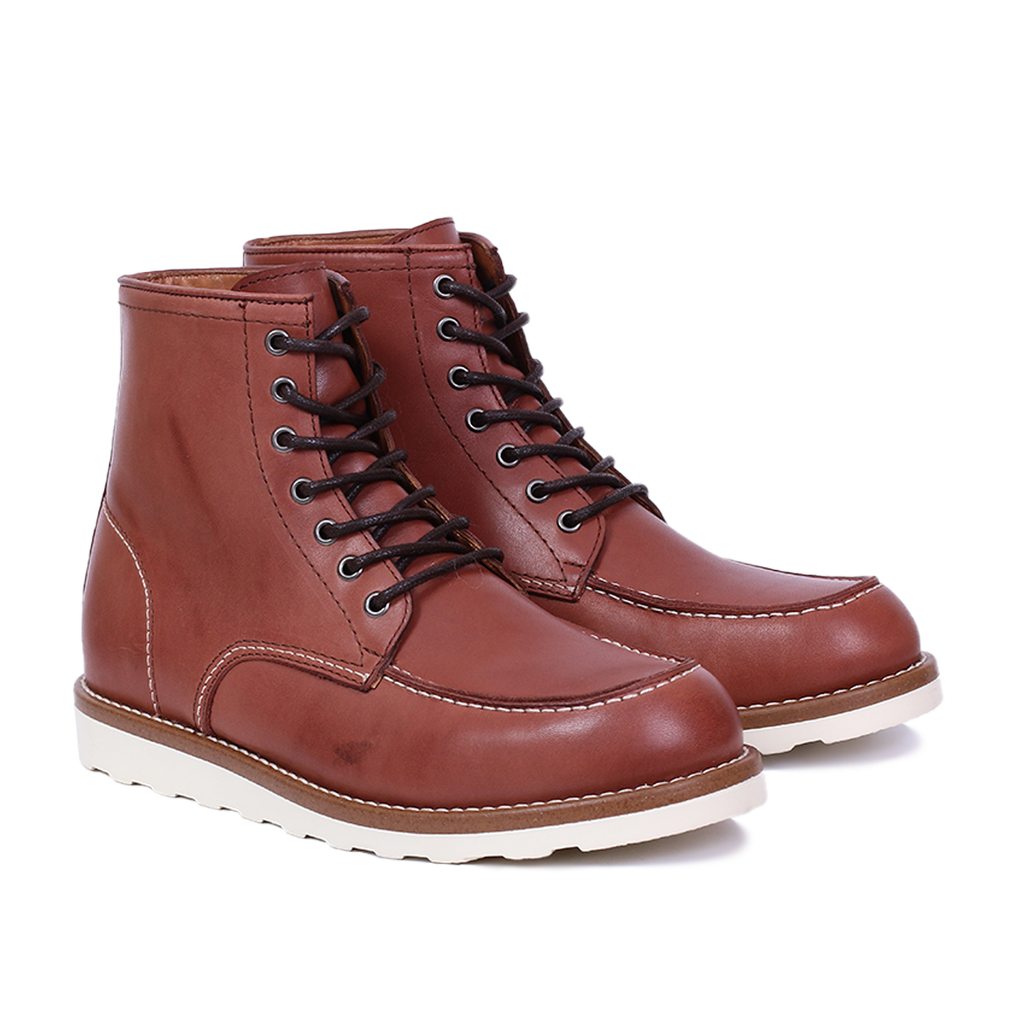 Classic Moc Toe en Cuir Tabac