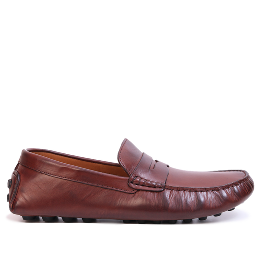 Mocassin Gommino en cuir MARRON