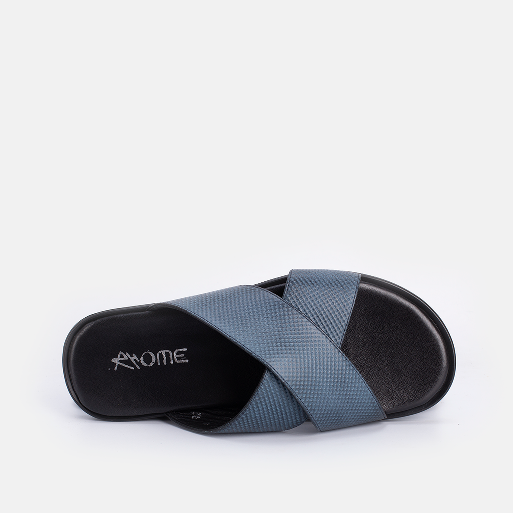 Momy en cuir  bleu