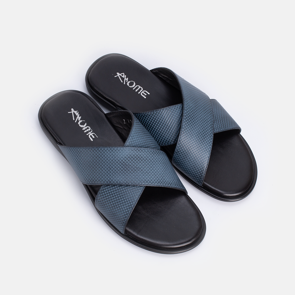 Momy en cuir  bleu