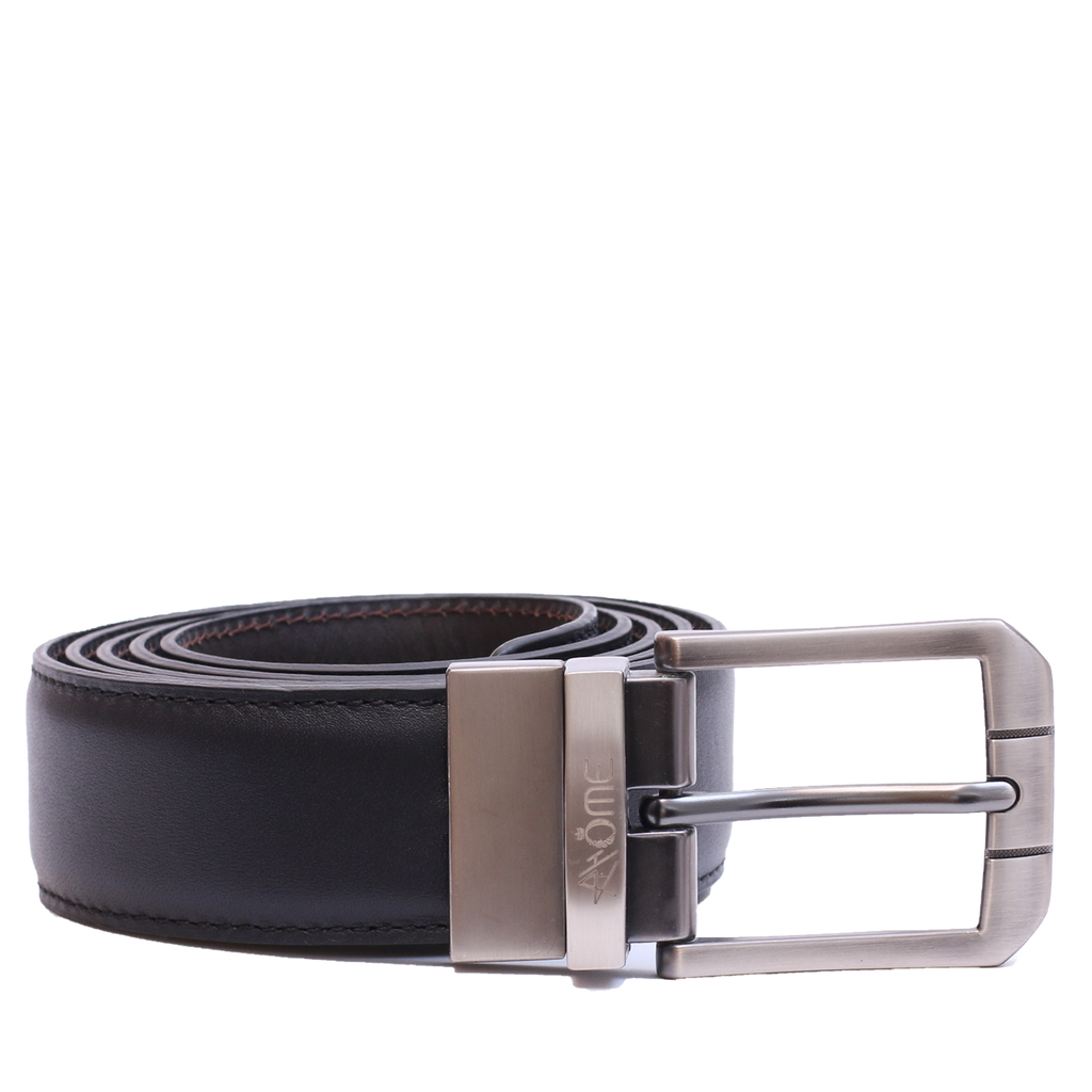 Rabat double face en cuir Marron & Noir