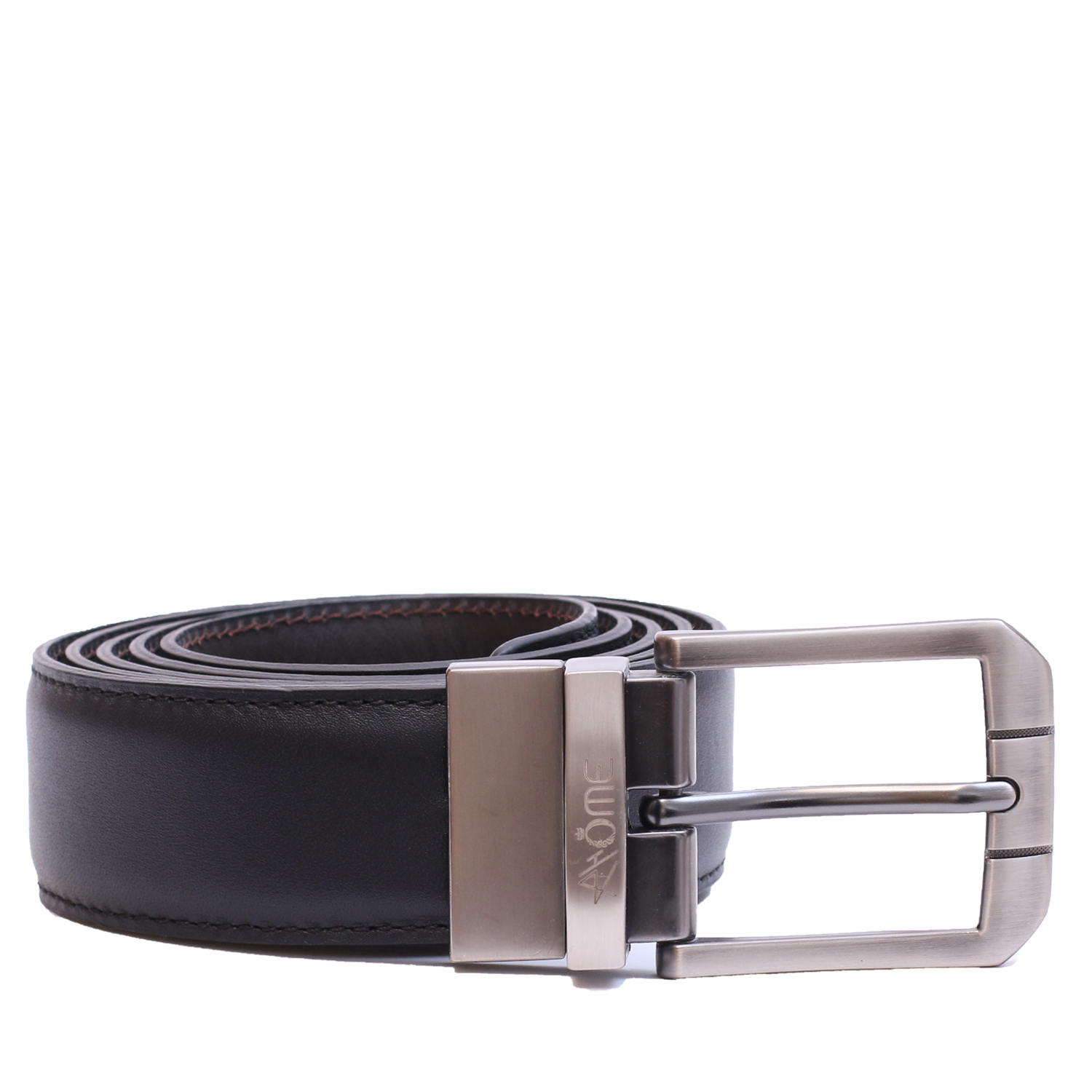 Rabat double face en cuir Marron & Noir