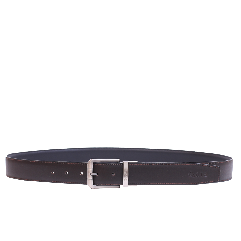 Rabat double face en cuir Marron & Noir