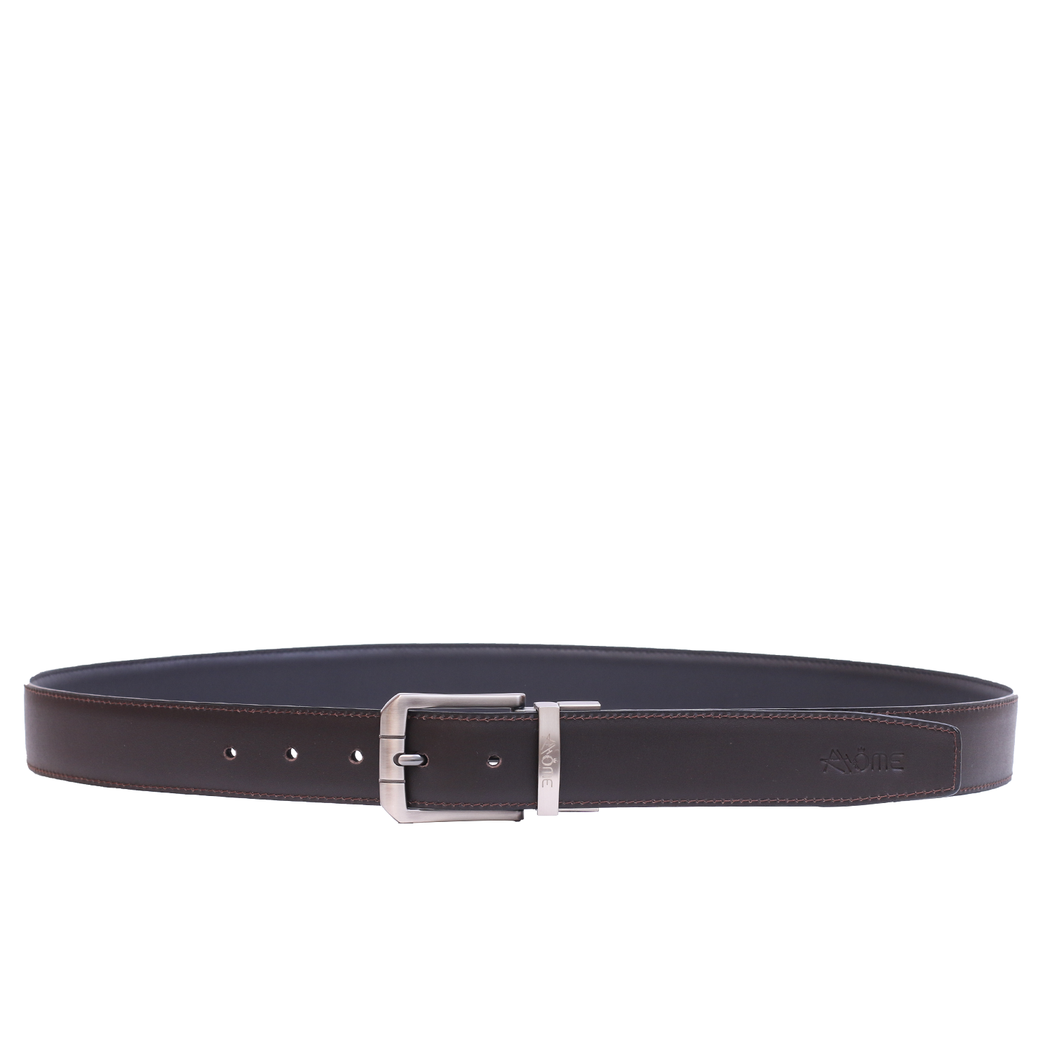 Rabat double face en cuir Marron & Noir