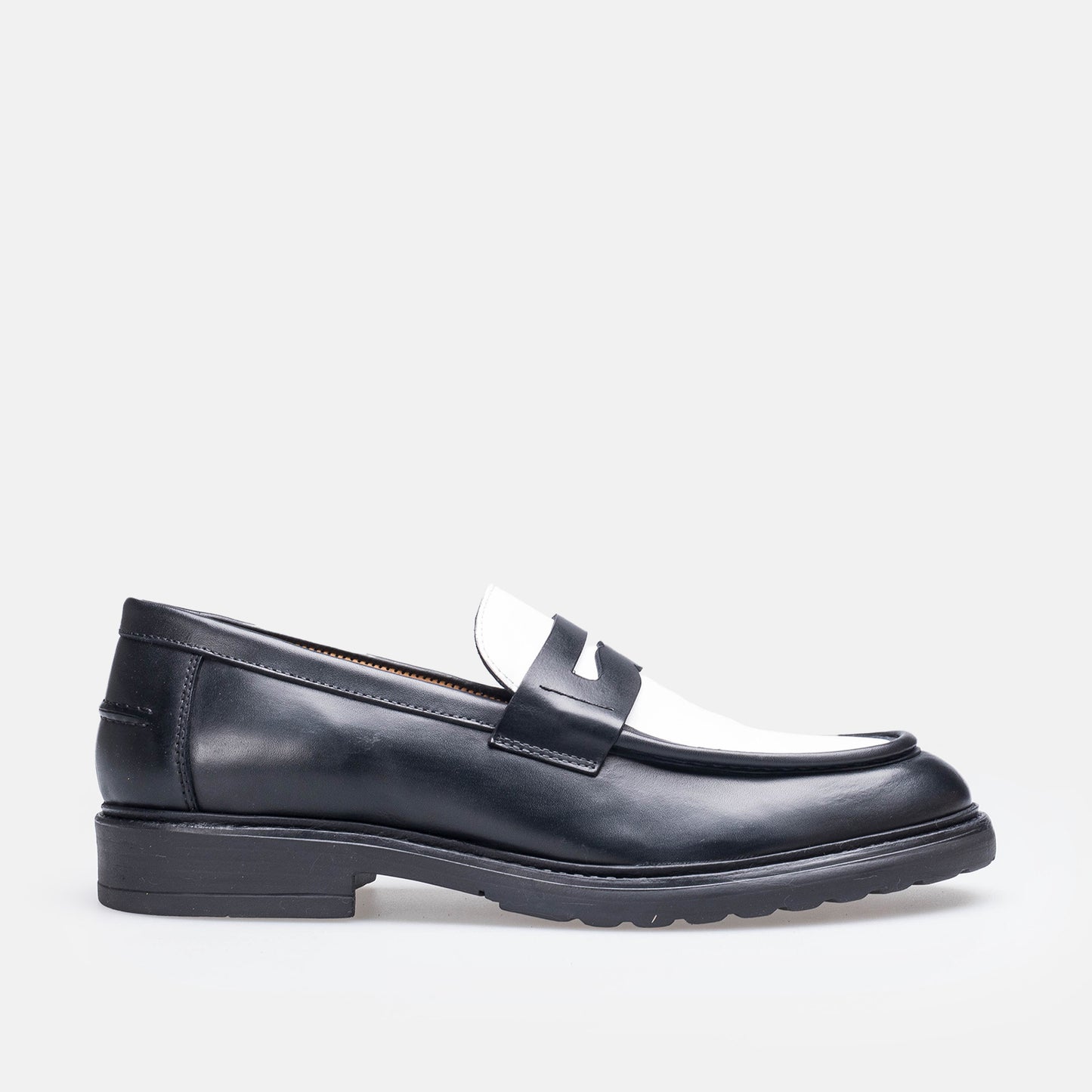 NAPOLI EN CUIR NOIR & BLANC