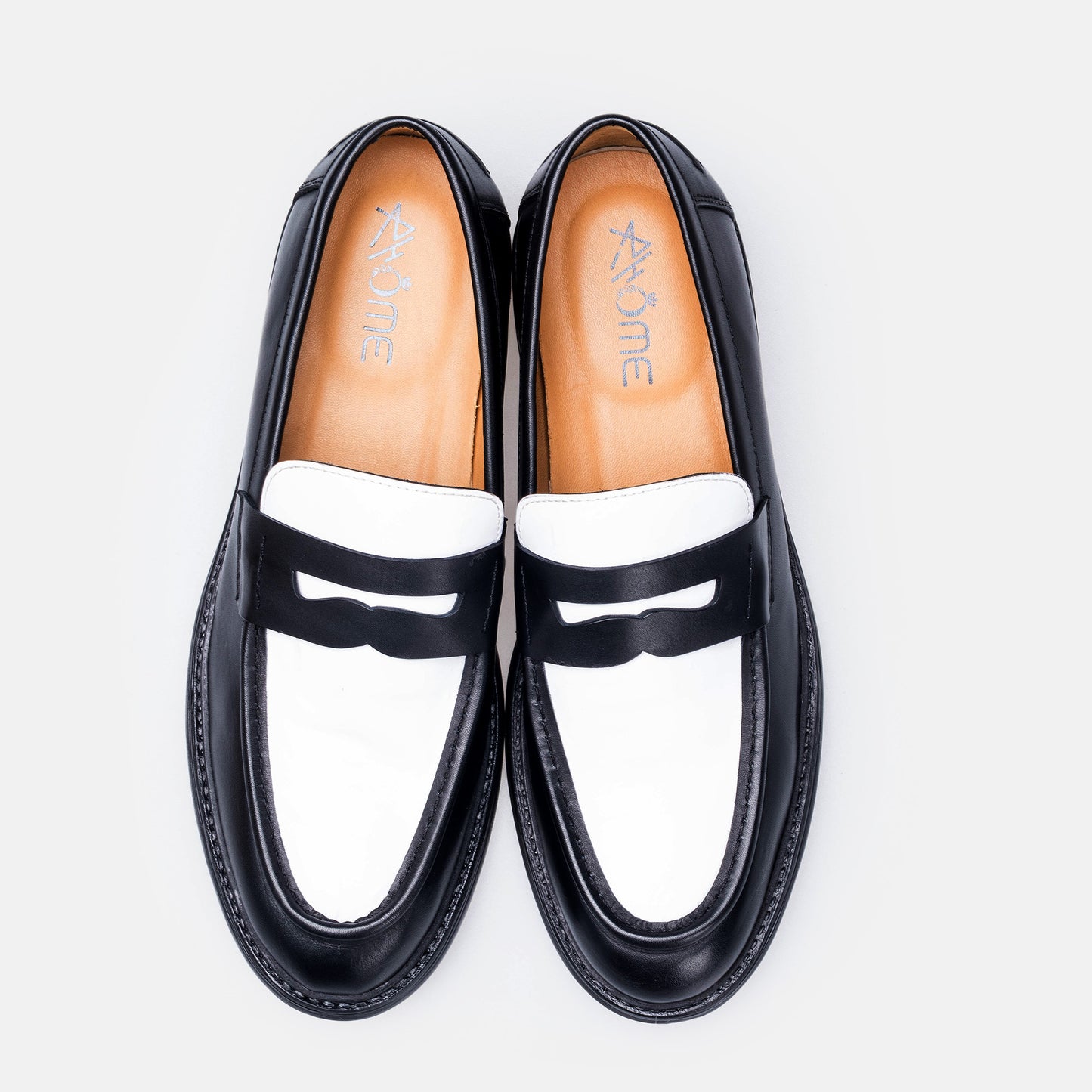 NAPOLI EN CUIR NOIR & BLANC