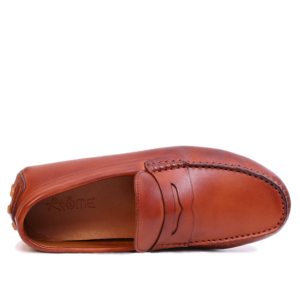 Mocassin Gommino en cuir TABAC