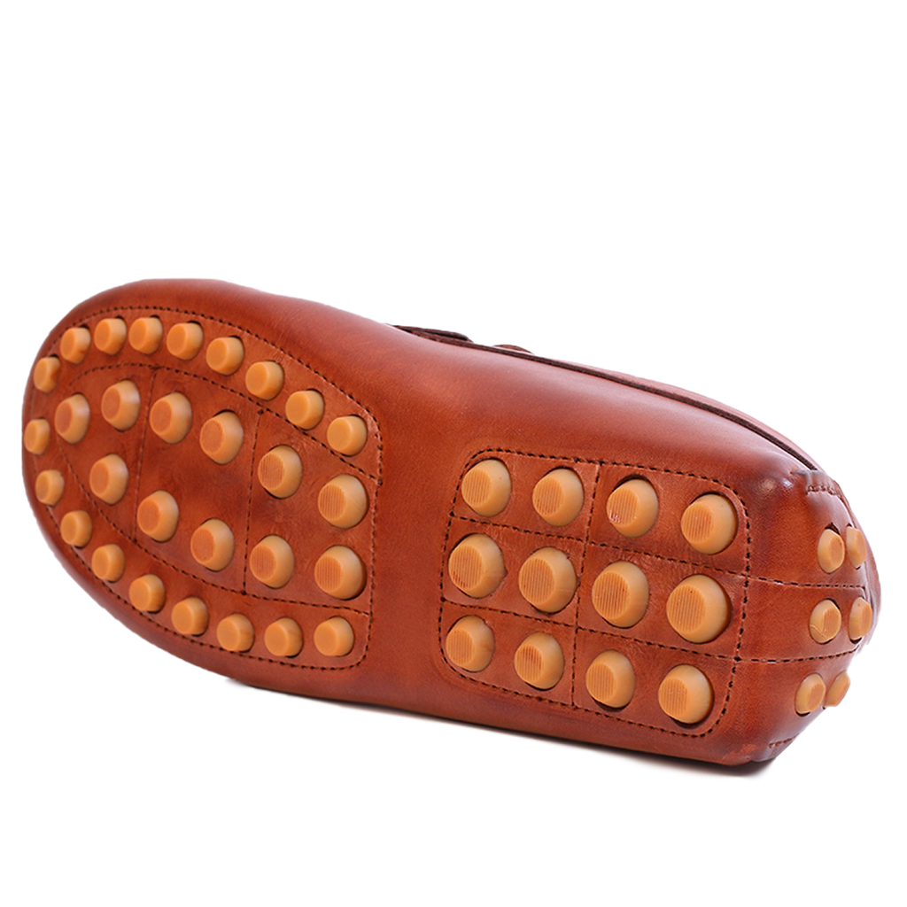 Mocassin Gommino en cuir TABAC
