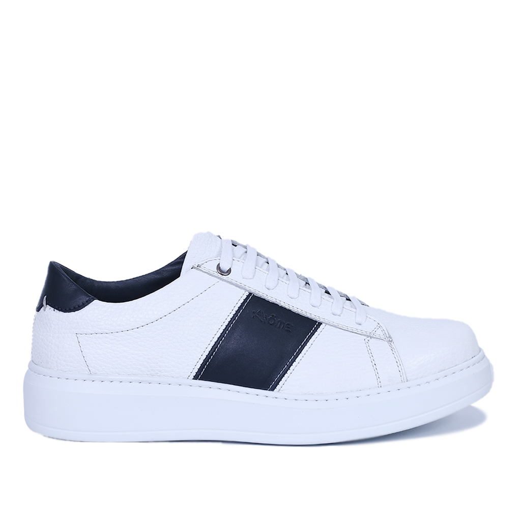 AMISON BASKET CUIR BLANC