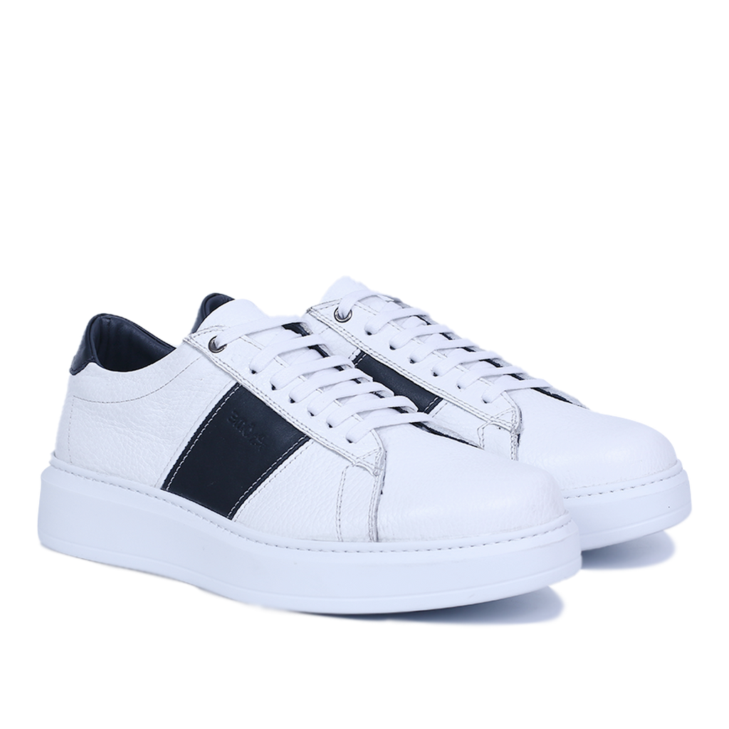 AMISON BASKET CUIR BLANC