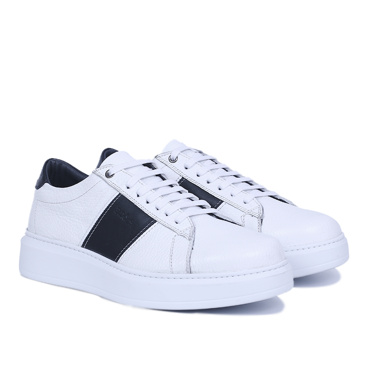 AMISON BASKET CUIR BLANC