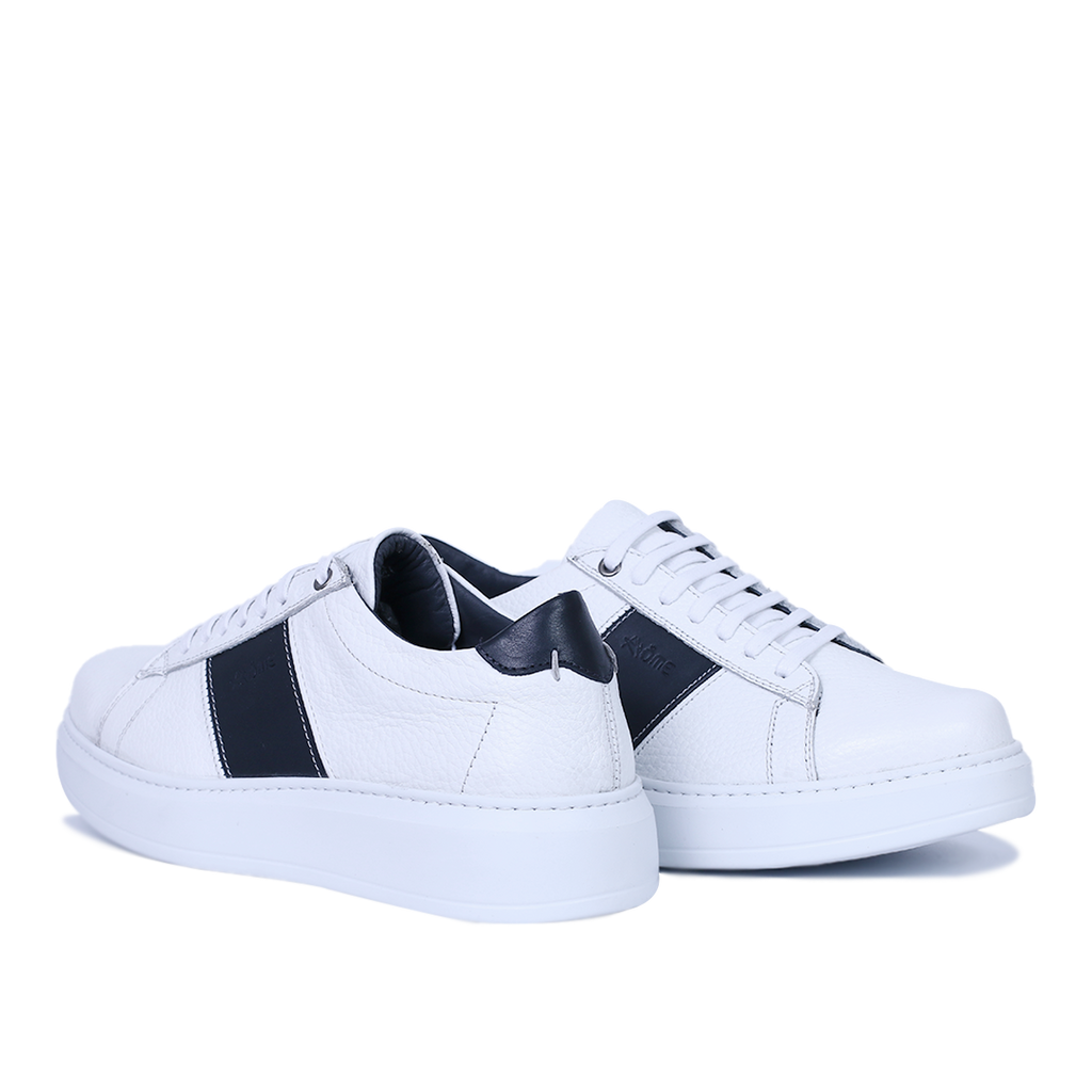 AMISON BASKET CUIR BLANC