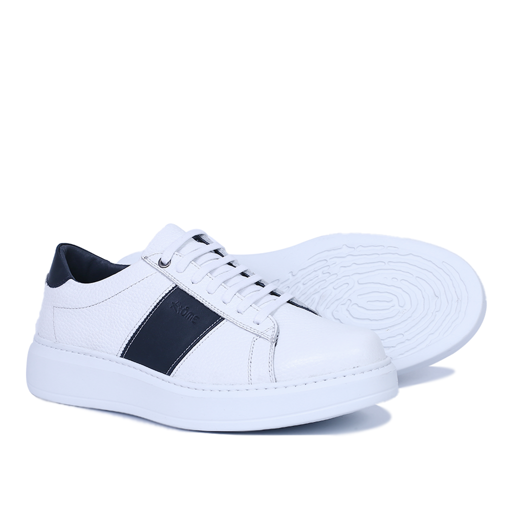 AMISON BASKET CUIR BLANC